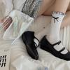 Calcetines Blancos para Mujer, Calcetines Dulces con Lazo a Media Pantorrilla, Calcetines Finos de Encaje Lindo de Rizo para Primavera y Otoño, Calcetines de Estilo Ballet para Mujer