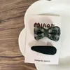 Novo par de presilhas de cabelo de lã cor verde café retrô para crianças, presilha de bebê, presilha lateral, presilha para franja