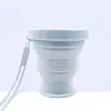 Copo d'água dobrável popular de silicone de grau alimentício, copo retrátil portátil, adequado para viagens e uso ao ar livre, resistente a altas temperaturas, adequado para bebidas quentes e frias