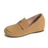 610 Huidong Yixinda Mocassins de Solado Macio para Mulheres, Sapatos Elegantes para o Dia a Dia com Design de Camélia, Mocassins de Calçar Fácil com Aumento Oculto de Altura
