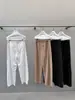Pantalones casuales de pierna ancha versátiles de talle alto, mezcla de algodón Tencel minimalista NEIHE para mujer, colección de otoño 2026, 260211