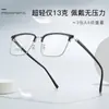 Armações de Óculos de Grau de Negócios Modernas e Tendência em Liga de Alta Qualidade, Leves e Confortáveis, Realçam os Traços Faciais, Podem Ser Equipadas com Lentes, Direto do Fabricante