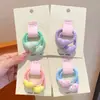 Elástico de Cabelo Infantil de Bolinhas e Coração, Corda de Cabelo de Alta Elasticidade para Meninas, Acessório de Cabelo para Bebê, Elástico de Cabelo para Menininha para Trançar
