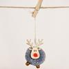 Colgante de ciervo de fieltro para decoración navideña transfronteriza, nuevo y creativo colgante de alce, regalo colgante para árbol de Navidad