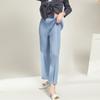 Pantalones plisados de pierna ancha para mujer al por mayor de talle alto con caída, delgados y versátiles Miyake japoneses, holgados rectos casuales