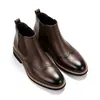 Botas de Tobillo Chelsea Elásticas Brogue Plegadas de Fábrica Transfronterizas para Hombre Botas de Trabajo Tallas 39-48 En Stock Entrega Rápida para Pedidos Pequeños