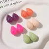 Parche de accesorio de resina con patrón de mármol perforado multicolor en forma de gota de agua para pendientes DIY, accesorios para orejas y llaveros