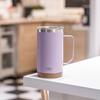 TYESO Botella de cola con fondo de corcho de roble Amazon Vaso recto para portavasos de coche Acero inoxidable 304 Taza termo