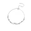 Pulsera de Plata Pura S999 Qianjia con Lazo y Corazón de Zirconia Estilo Dulce Otoño e Invierno Joyería de Nicho para Amistad Venta al por Mayor