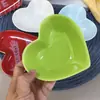 Cuenco Irregular Innovador Plato Dibble de Cerámica Bol para Postre Corazón de Melocotón Color Caramelo Bol de Amor Bol para Snacks y Arroz del Hogar