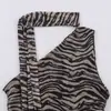 Artículo Caliente Transfronterizo de AliExpress Primavera 2026 Nuevo Top de Bufanda con Estampado Animal 5039851 Falda Midi 5039852