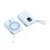 Cargador inalámbrico rápido magnético de 15W, power bank de gran capacidad de 10000 mA, viene con cable de carga dual para reloj y móvil
