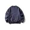 Marca de Moda Americana North Boundary para Hombre 2025 Invierno Nuevo Sudadera de Forro Polar Relajada con Hombros Caídos Cuello Redondo Suéter para Hombre