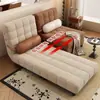 Cama Sofá Dobrável Retro Cor Creme Uso Duplo Sala de Estar Multifuncional Preguiçoso Sofá Cama Duplo Tudo-em-Um