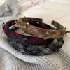 Diadema de Lazos a Cuadros Retro para Mujer Otoño e Invierno Estilo Preppy Diadema para Lavarse la Cara Accesorios Sencillos para el Cabello a Cuadros
