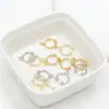 Brincos de Clipe Não Perfurados Banhados a Ouro 18K com Argola Color-Preserving Clipe de Orelha Conta Redonda Pendurada Acessórios para Brincos DIY Atacado A41