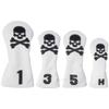 Parche de Golf Calavera Funda Completa para Palo Tela Impermeable Forro Felpa Cubierta Protectora para Hierro/Madera/Putter