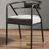 Silla de Comedor de Hierro Forjado de Lujo Nórdico Silla con Respaldo para el Hogar Silla de Ocio Moderna para Restaurante Celebridad de Internet Silla de Oficina para Restaurante de Hotel