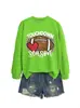 Temporada de touchdown Amazon eBay estación independiente casual moderno personalizado para mujer otoño e invierno sudadera comercio exterior