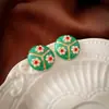 Brincos Florais Vintage Retrô com um Toque de Luxo Leve e High-End, Design de Tarraxa com Franjas, Brincos Versáteis Atacado