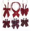 Pajarita JK Estilo Japonés Femenino Estilo Preppy Pajarita Roja Accesorios para Camisa Uniforme de Graduación Pajarita de Plumas Decoración de Traje de Marinero