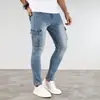 Aliexpress 2026 Verão Jeans Masculino Hip-Hop Versátil Slim Fit Estilo de Rua Americano Apertado Calça Casual em Estoque