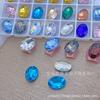 Nova broca de unha oval K9 de alta qualidade, explosão de flash, multicorte, denier, fundo pontiagudo, cristal, grande, diamante, joias para unhas, atacado
