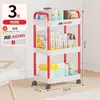 Estantería de Almacenamiento Carrito de Baño Cocina Baño Dormitorio Estantería de Almacenamiento Multicapa Móvil de Pie