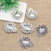 Xizang Prata Antiga Renda Vazada Cristal Material DIY Acessórios Gota d'Água de Cristal Prato de Flor de Liga Fivela de Diamante Adesivo Roupa com Diamantes