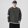 Ropa para Hombre Fengshe / Marca de Moda Sudadera Versátil Holgada de Cuello Redondo de Peso Pesado 300G para Hombre, Nuevo Top con Parches de Invierno/Otoño