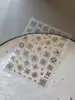 Yitu Calcomanías Bohemianas en Relieve para Manicura Calcomanías Decorativas Populares Exquisitas Retro en Relieve Yt6749