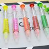 Suministros del Fabricante Jeringa de Doble Cabezal Jeringa Resaltadora Resaltador de Color Creativo Bolígrafo de Premio Taobao