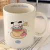 Taza de Cerámica de Dibujos Animados Linda Similar a las de Xiaohongshu, Taza de Regalo de Alto Valor para Niñas, Perfecta para Bodas y Compromisos