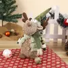 Figuritas de renos tejidas lindas transfronterizas, decoraciones para ventana y mesa de Navidad, adornos navideños creativos