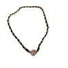 Collar de Cuero con Bola Magnética de Diamante Flash Cadena Trenzada de Alta Calidad Diseño Personalizado Cadena de Collar para Clavícula para Mujeres