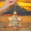 Colgante Plano Acrílico Nuevo Producto Transfronterizo Decoraciones de Árbol de Navidad Colgante para Tazas Estantería Adorno para Colgar en el Coche
