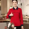 Ropa de Trabajo para Catering de Manga Larga para Hombre y Mujer Otoño e Invierno Camarero Camisas DIY Restaurante de Comida Caliente Barbacoa Comida Rápida Camisas Polo