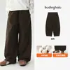 Pudding Haru Roupa de Outono Meninas Roupas Infantis Estilo Coreano Calças 2026 Novidades de Outono Crianças Calças Casuais Retro Foice