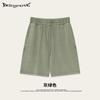2025 Verão Europeu e Americano Retro Heavy Duty Cor Sólida Calças de Cinco Pontos Indústria Pesada Batik Calças de Moletom de Malha Shorts Esportivos Masculinos