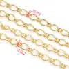 Acero Inoxidable Oro 18K Cadena Retorcida Rombo Collar Joyería DIY Hecho a Mano Acero de Titanio Pulsera Collar Accesorios de Joyería