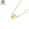 Nuevo Collar de Moda Europea y Americana Brillante para Mujer Cassia Colgante de Acero de Titanio Collar con 26 Letras Mayúsculas Inglesas