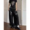 Parche de letra elástico para comercio transfronterizo, pantalón casual deportivo de estilo americano con bolsillo de solapa y cordón