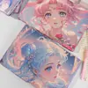 Cuaderno de Páginas a Color A5 Sailor Moon Diario de Dibujos Animados Anime en Estilo Dulce Maduro con Cubierta de Piel Sintética PU