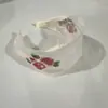 Nova Tiara de Renda Bordada com Flores Estilo Chinês Design Étnico de Nicho Larga Alta Versátil