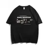 Nova Camiseta de Manga Curta de Verão 2026 para Homens, Estilo Hong Kong Ins Tendência Solta Casual Tamanho Grande Camiseta de Meia-Manga com Estampa de Letras