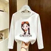Camiseta de manga larga para niña, algodón puro, ropa de otoño, nuevo modelo 2026, top para niños de primavera y otoño, camiseta básica súper linda para niñas pequeñas