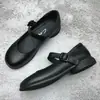 Zapatos Mary Jane Nuevos de Primavera Ligeros con Suela Gruesa y Suave para Mujer, Estilo Retro Francés con una Hebilla Única, Zapatos Pequeños de Cuero Estilo Británico y Japonés