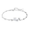 Pulsera de Flor de Cerezo de Plata de Ley S925 para Mujer, Lujo Ligero, Nicho, Gama Alta, Exquisita, Nueva Joyería Popular, Regalo de San Valentín