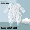 Saco de dormir anti-patadas para bebé de fibra de bambú de 6 capas, temporada primavera/otoño 2026, saco de dormir para lactantes Clase A con cuatro secciones delanteras y dos traseras