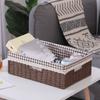 Cesta de almacenamiento de ratán, cesta de almacenamiento para dormitorio, sala de estar, ropa, juguetes, cesta tejida, dormitorio, escritorio, cesta de almacenamiento de cosméticos
